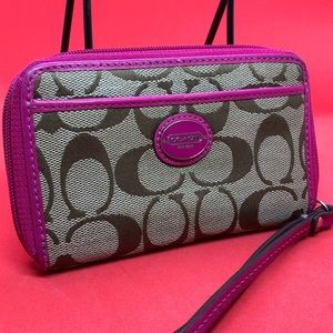 Coach Zip Around Wristlet